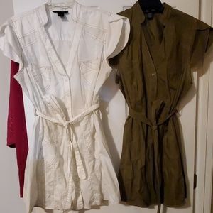 Your CHOICE Ashley Stewart Button Down Shirt Dress